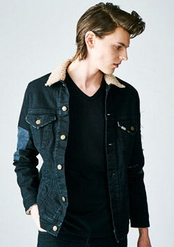 STRETCH DENIM 13oz BOA MILITARY TEX PATCHWORK BOA 3RD JACKET