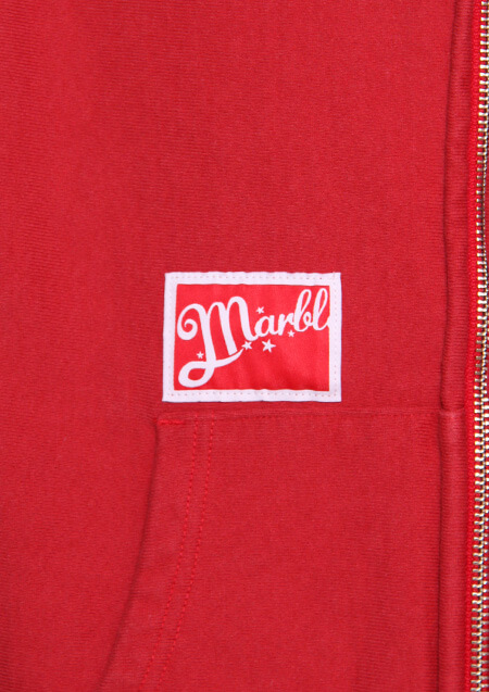 MARBLES HQ JUMBO NEO-LOGO ZIP HOODIE