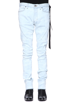 SEIGEKI BLUE SKY BLEACHED WASH SKIN DENIM