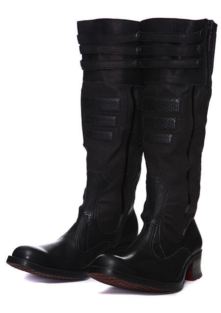 ロエン ヘビ革 ブーツ ヒロムタカハラ ラビットファーハラコパイソン