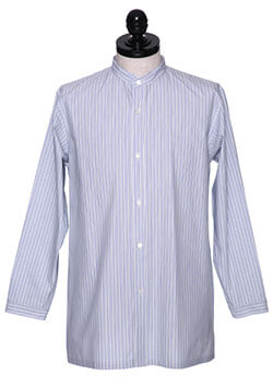 ARAKI PRINT STAND COLLAR STRIPE SHIRT