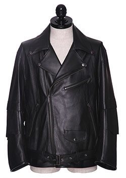 3/4 SLEEVE LEATHER MOTORCYCLE JACKET