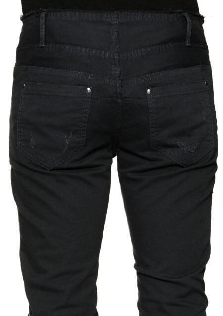 DAMAGED CROPPED SLIM SKIN PANTS