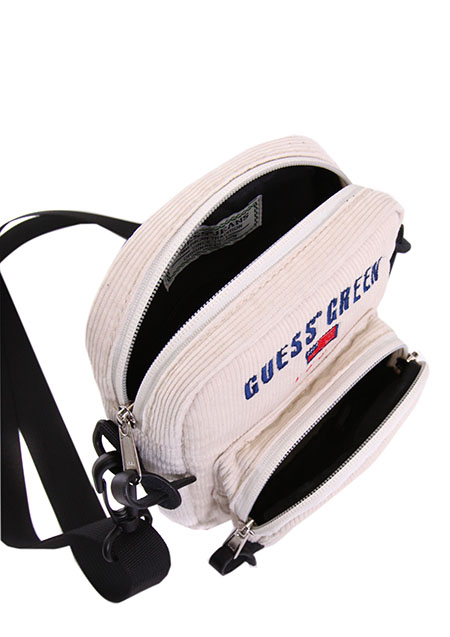 GUESS GREEN 1981 CORDUROY SHOULDER BAG