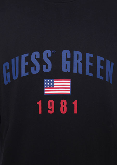 GUESS ORIGINALS  GREEN 1981 LS TEE