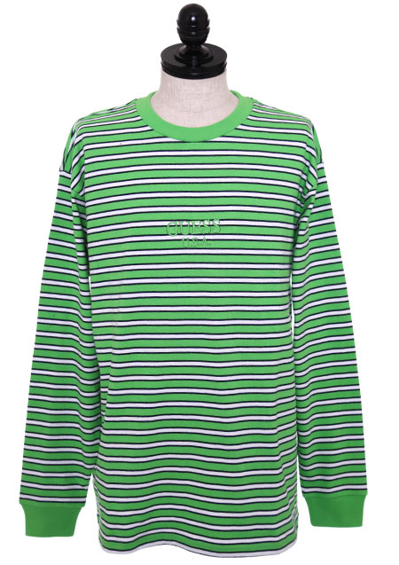 GUESS ORIGINALS LIME BORDER LS TEE