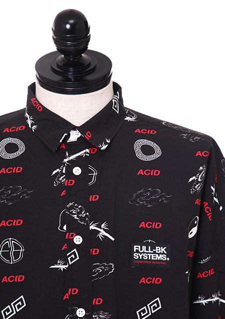 FULL-BK ACID CHINA SHIRT(LONG)