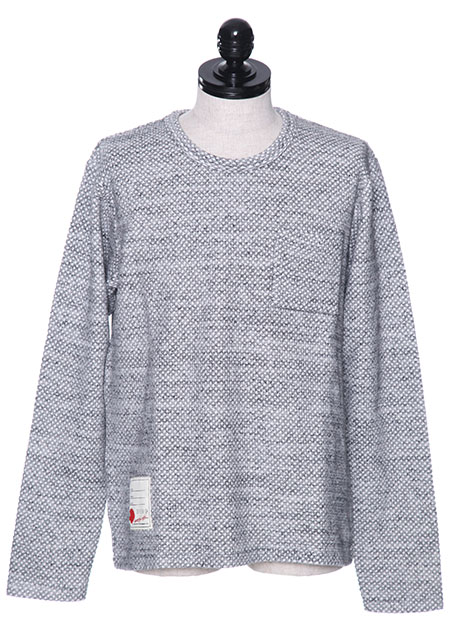 SEVESKIG LONG SLEEB WAFFLE T | 004GREY