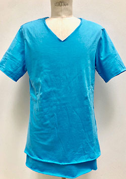 SWEET JERSEY TWO LAYERED V-NECK TEE