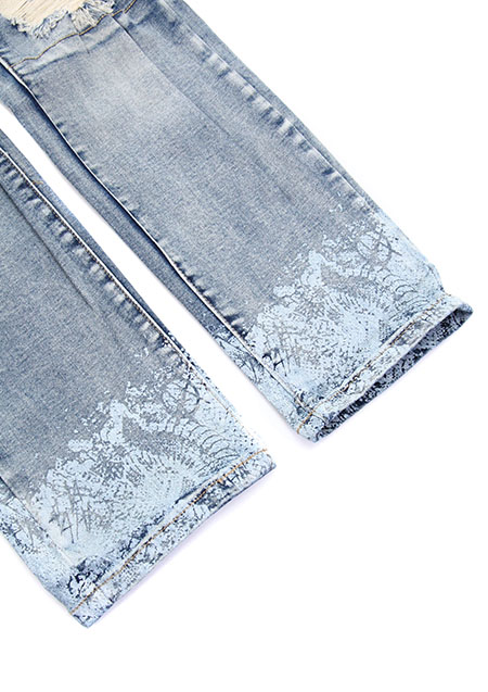 CRASH REMAKE SNAKE PRINT DENIM PT■