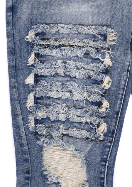 CRASH REMAKE SNAKE PRINT DENIM PT■