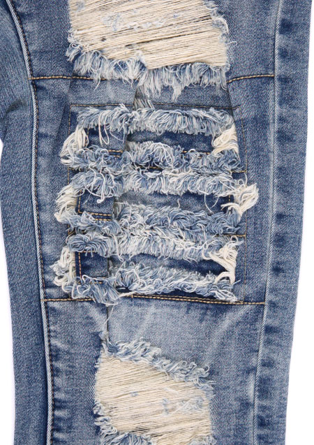 CRASH REMAKE SNAKE PRINT DENIM PT■