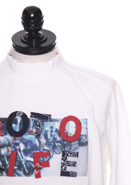 SEVESKIG HINECK L/SL MOTO T | WHITE