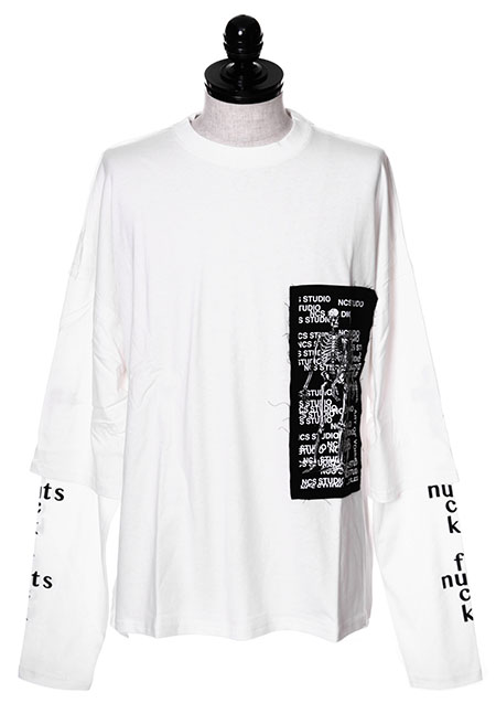 NOT COMMON SENSE FUCK NUTS LAYERED L/S TEE