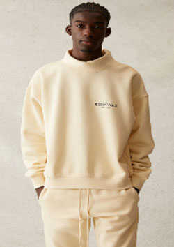 FOG ESSENTIALS HI NECK SWEAT SHIRTS | B/CREAM