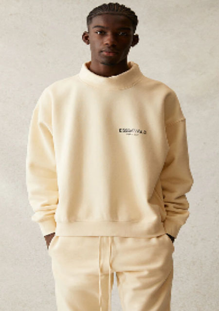 FOG ESSENTIALS HI NECK SWEAT SHIRTS | B/CREAM