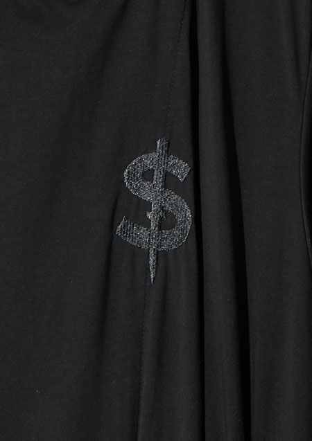 SWITCHBLADE S EMBROIDERY DRAPE PARKA | BLACK