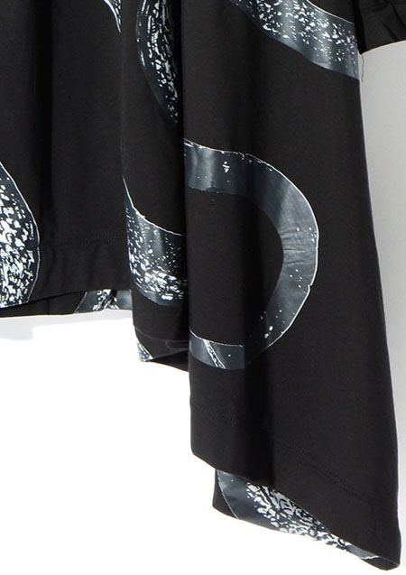 SWITCHBLAE SNAKE PRINT DRAPE PARKA | BLACK