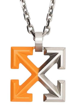 OFF-WHITE BICOLOR ARROW NECKLACE METAL NO COLOR