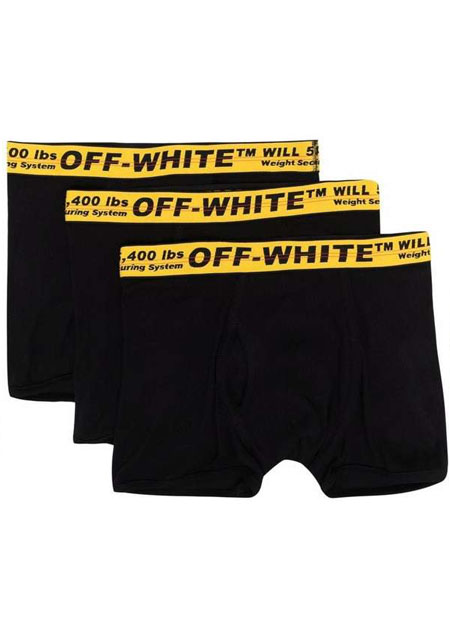 OFF-WHITE TRIPACK CLASSIC INDUSTRIAL BOXER | BLACK Y