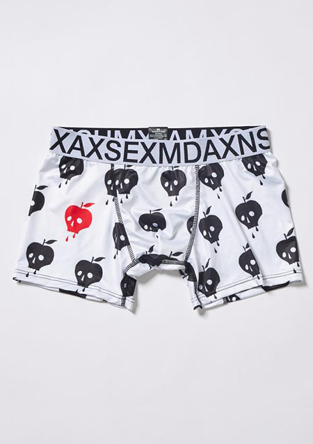 MAXSIX BOXER PANTS APPLE SKULL | WHITE