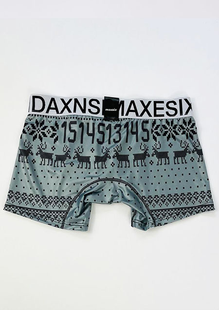 MAXSIX BOXER PANTS REINDEER | GREY