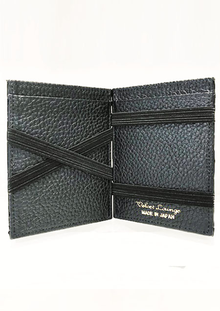 VELVET LOUNGE PYTHON LEATHER MAGIC WALLET | BLACK