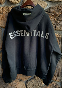 FOG ESSENTIALS REFLECTOR LOGO HOODIE | BLACK