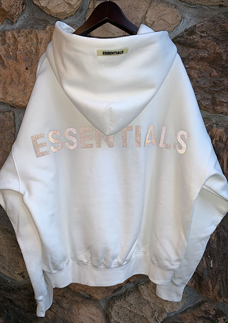 FOG ESSENTIALS REFLECTOR LOGO HOODIE | WHITE