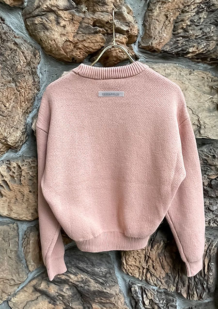 FOG ESSENTIALS KIDS FRONT LOGO CREW KNIT | M/BLUSH(PINK) | KIDS