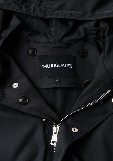 1PIU1UGUALE3 BLACK MILITARY LIMONTA NYLON M-51 FIELD PARKA | 99BLACK