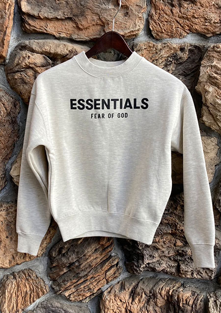 FOG ESSENTILAS KIDS 21SS KIDS FRONT LOGO CREW SWEAT SHIRTS