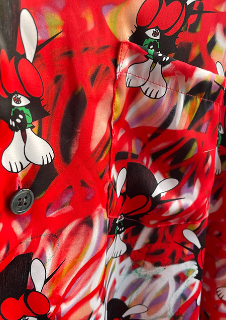 KIDILL WIDE ALOHA SHIRTS - CHAOS RED