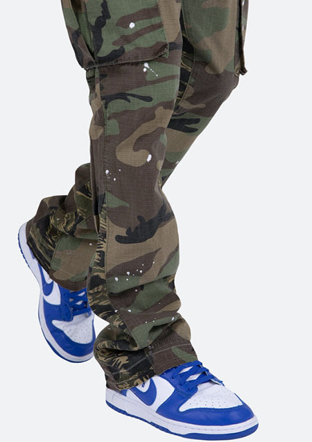 mnml SPLATTER CARGO PANTS | CAMO