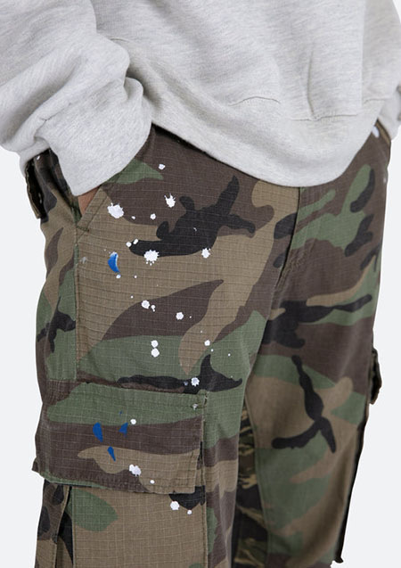 mnml SPLATTER CARGO PANTS | CAMO