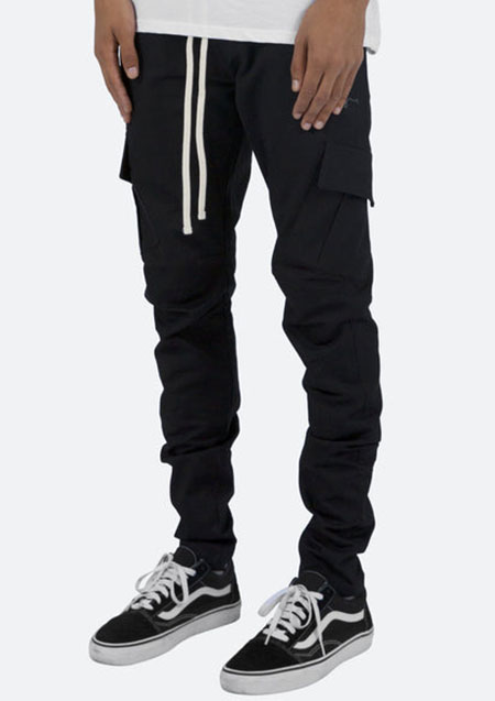 mnml CARGO DRAWCORD PANTS | BLACK