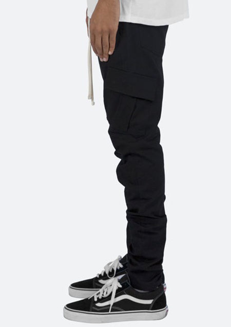 mnml CARGO DRAWCORD PANTS | BLACK