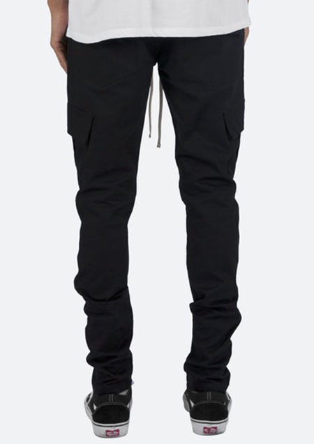 mnml CARGO DRAWCORD PANTS | BLACK