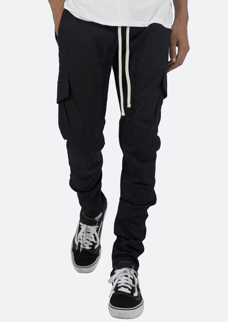 mnml CARGO DRAWCORD PANTS | BLACK