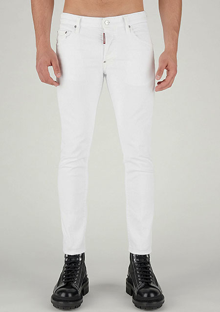 DSQUARED2 White Bull Skater Denim Jeans | 100WHITE