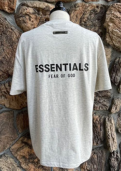 FOG ESSENTIALS 21SS BACK LOGO SS TEE | LT/OATMEAL