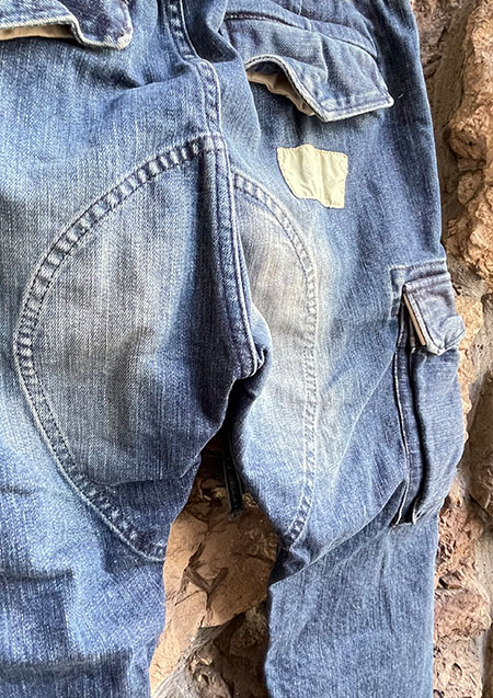 AKM x HardiVague limitd BANANA DENIM CARGO PT | 54INDIGO