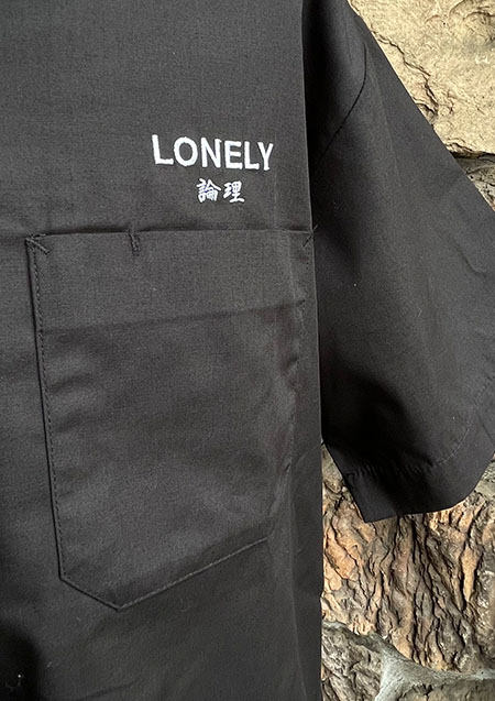 LONELY論理 MAJI KYOUMI NE TC OPEN COLLAR SHIRTS | BLACK