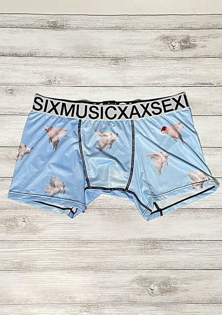 MAXSIX FLYING PIG BOXER PANTS | SKY BLUE