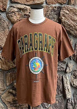 PARAGRAPH RUDDER MAP LOGO TEE | BROWN