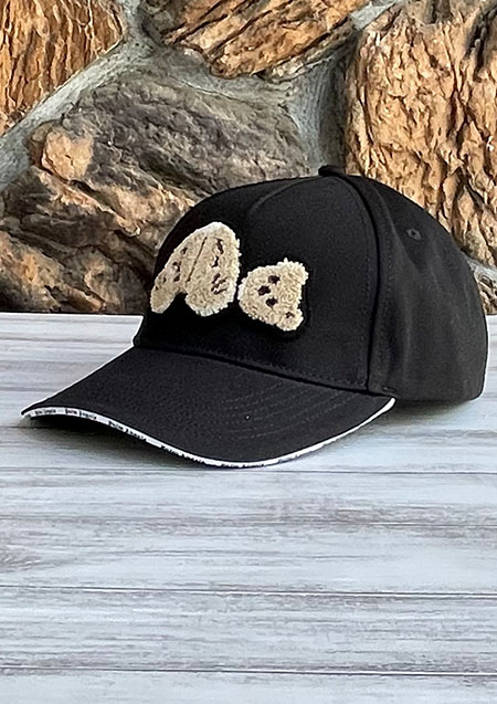 PALM ANGELS PA BEAR TRUCKER HAT | BLACK BROWN | UNISEX