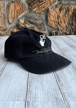 OFF-WHITE HAND OFF BASEBALL CAP BLACK WHITE