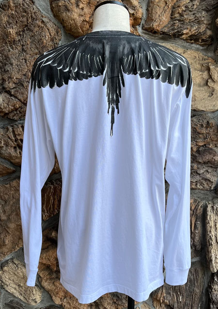MARCELO BURLON Icon wings regular ls t-shirt | white blac