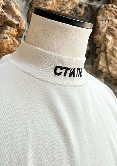 HERON PRESTON SS TURTLENECK CTNMB WHITE BLACK