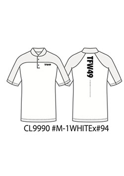 TFW49 COLLAR LESS POLO | WHxLGREY | MEN